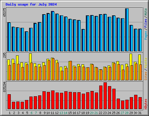 Daily usage for July 2024