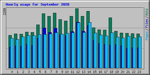 Hourly usage for September 2020