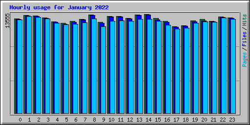 Hourly usage for January 2022