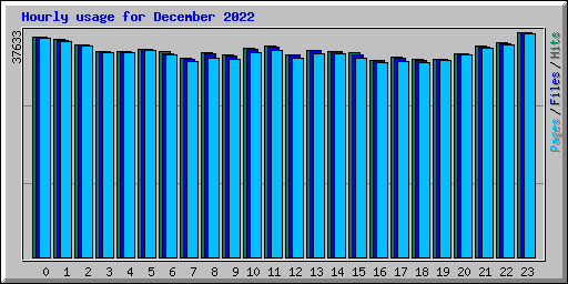 Hourly usage for December 2022