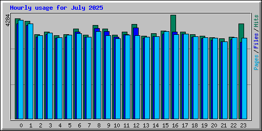 Hourly usage for July 2025
