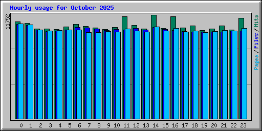 Hourly usage for October 2025
