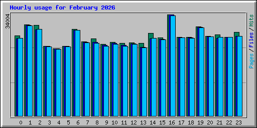 Hourly usage for February 2026
