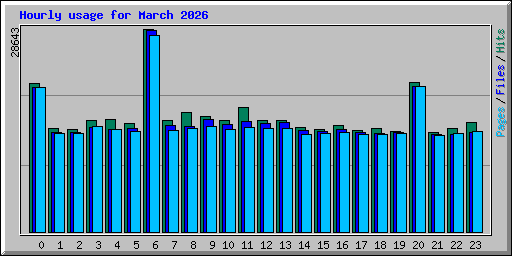 Hourly usage for March 2026